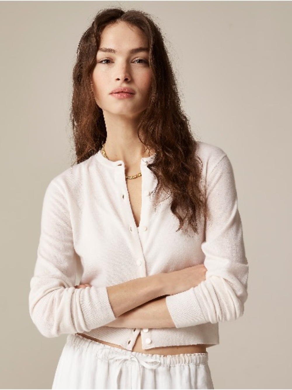 J.Crew Featherweight Cashmere Cardigan
In Ivory Snow S NWT